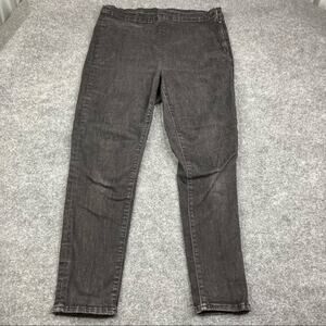 GAP Jeans Women's Size 32 True Skinny Gray Wash Black Pants Slim No Pocket